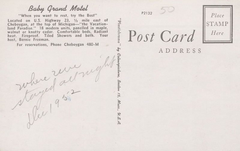 Baby Grand Motel - Old Postcard